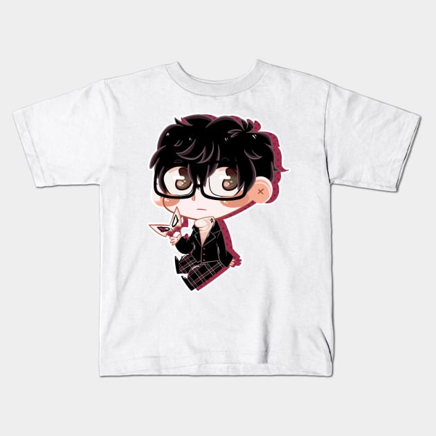 P5 Protag. Kids T-Shirt by scribblekisses